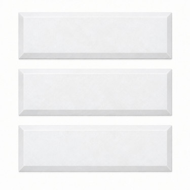 Thassos White 4x12 tile hero with narrower beveled edges