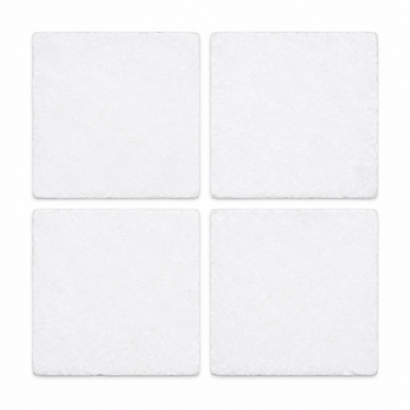 Thassos White 6x6 tumbled marble tile hero