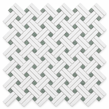 Thassos White Stanza with Ming-Green Dots hero render