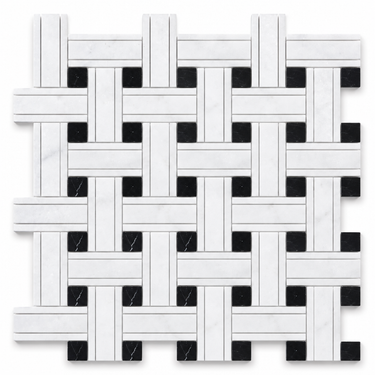 Thassos White Triple-Weave with Black Dots hero