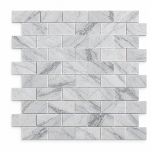 Tundra Gray Marble Mosaic - 2x4 Brick