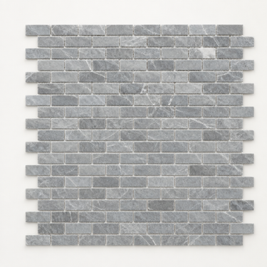 Tundra Gray Marble Mosaic - 5/8x1 Mini-Brick