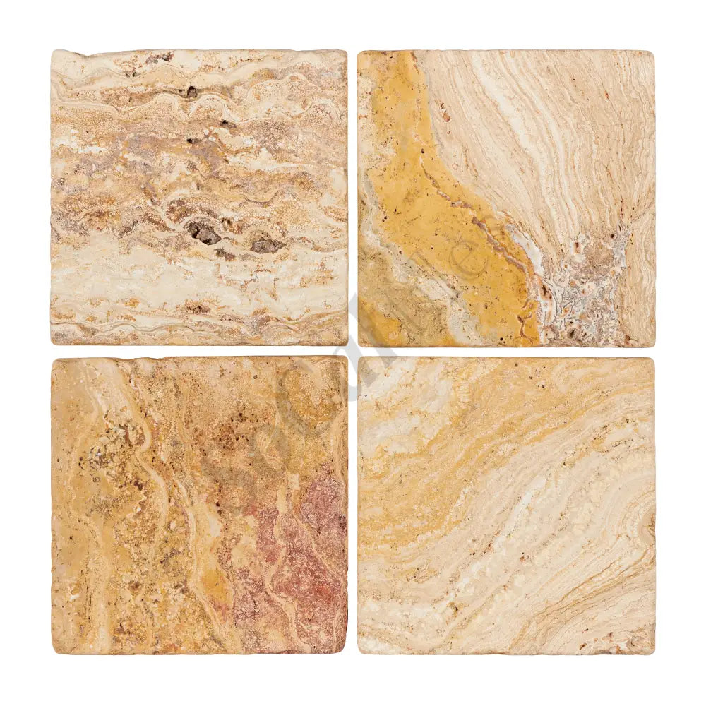 Valencia Travertine 6’’ X 6’’ Tile Tumbled Wall Tile
