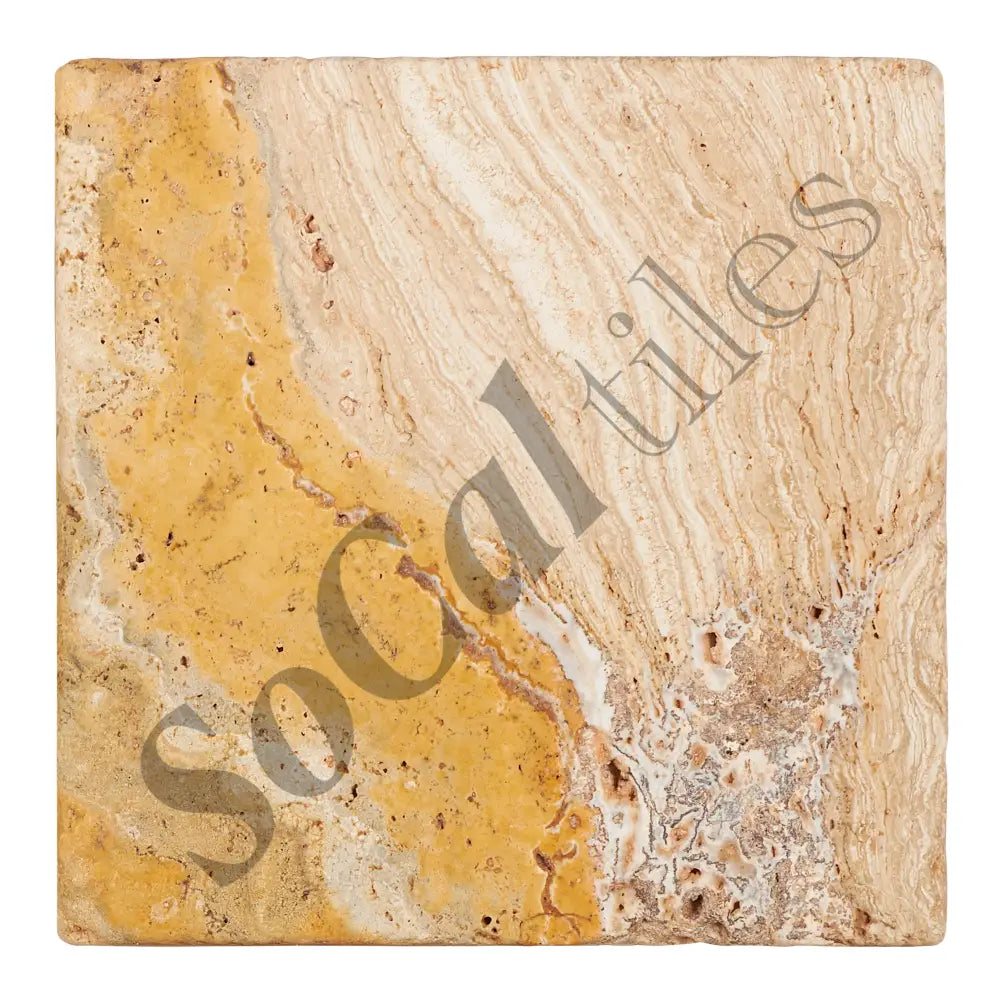 Valencia Travertine 6’’ X 6’’ Tile Tumbled Wall Tile