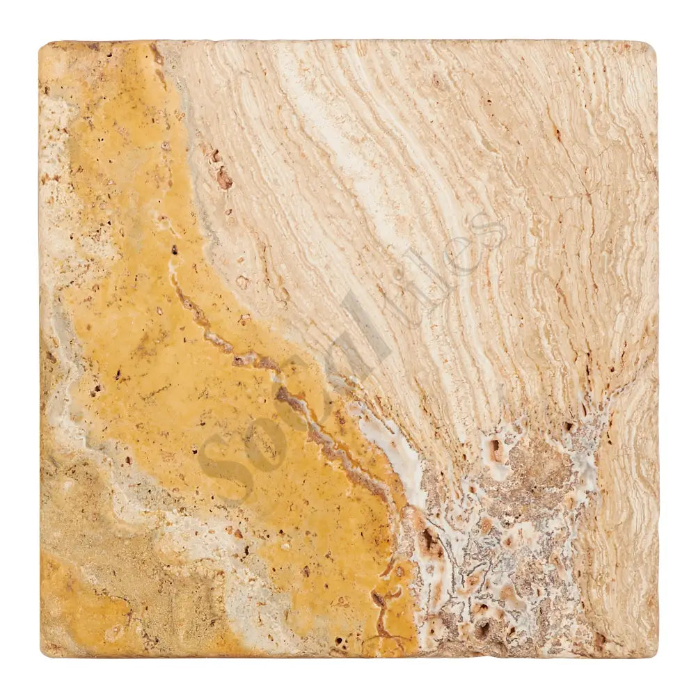 Valencia Travertine 6’’ X 6’’ Tile Tumbled Wall Tile