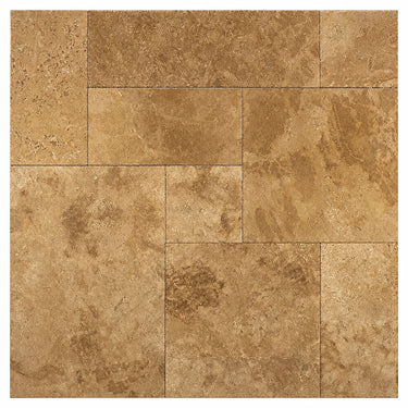 Walnut Travertine Tile - Versailles Pattern