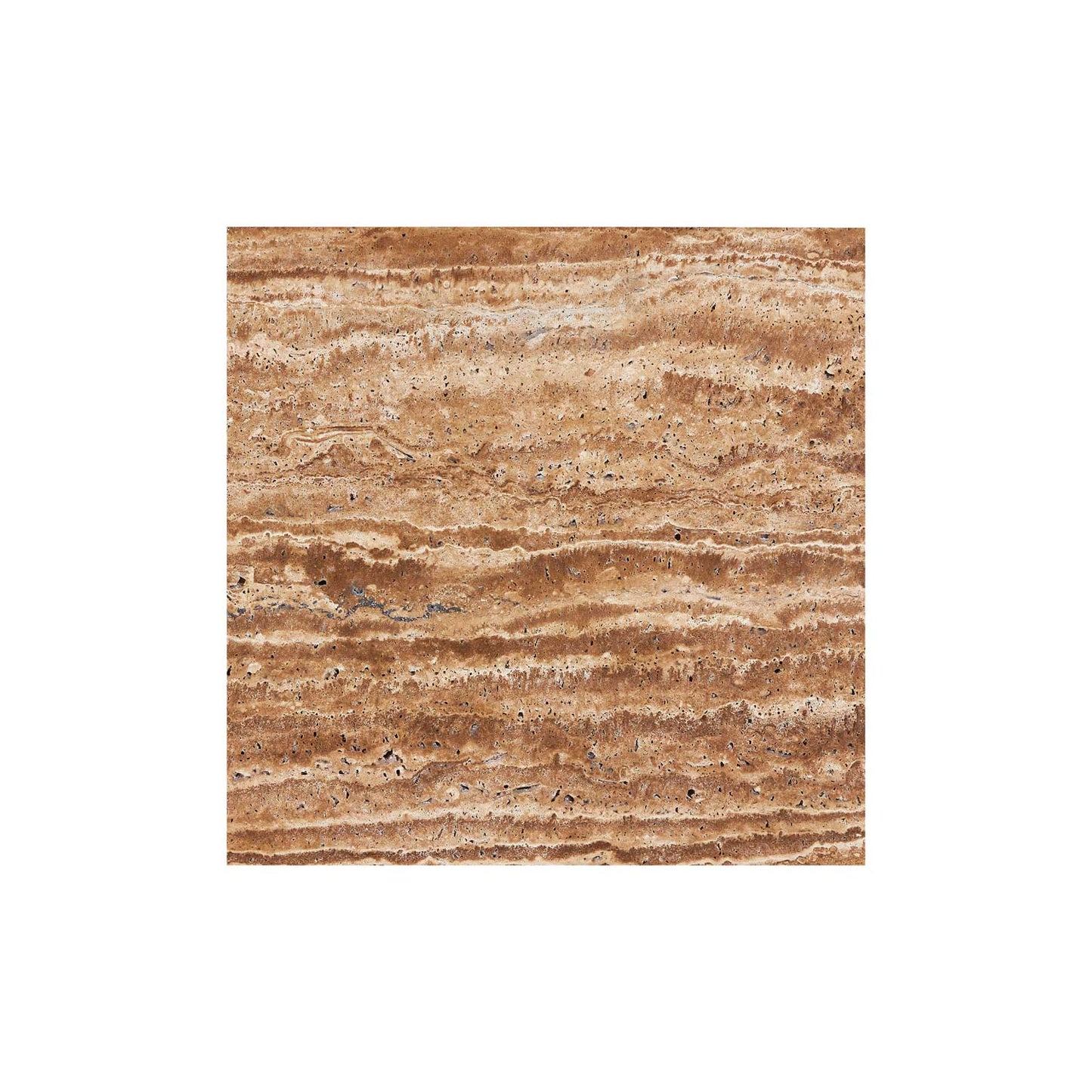 Noce Exotic Travertine Vein-Cut 12’’ X 12’’ Tile Brushed & Unfilled/Filled & Honed/Filled & Polished Brushed & Unfilled