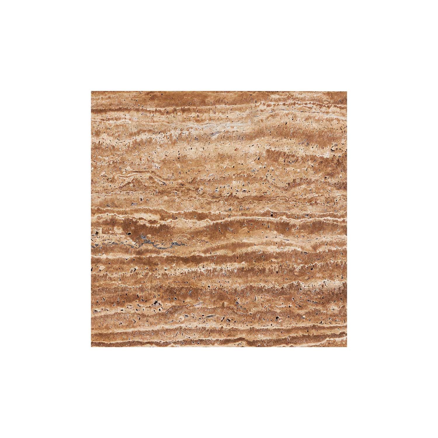 Noce Exotic Travertine Vein-Cut 12’’ X 12’’ Tile Brushed & Unfilled/Filled & Honed/Filled & Polished Brushed & Unfilled