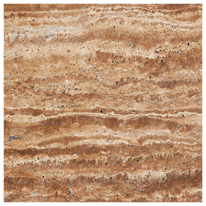 Noce Exotic Travertine Tile - 18x18 Vein-Cut