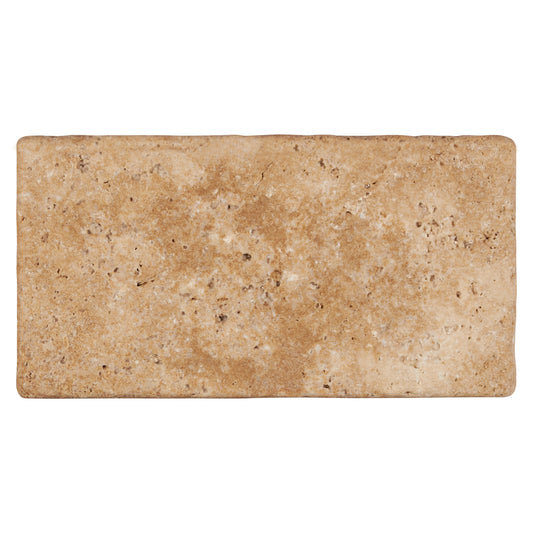 Walnut Travertine 6’’ X 12’’ Tile Tumbled/Filled & Honed Wall Tile