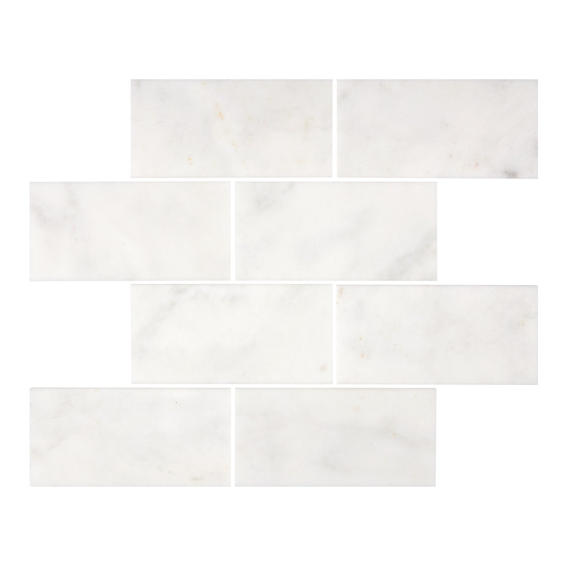 Afyon White Marble 3’’ X 6’’ Tile Polished Wall Tile