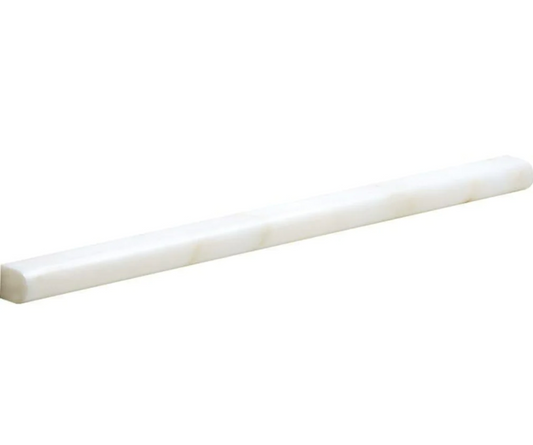 Afyon White Marble 1/2" X 12" Pencil Liner Polished