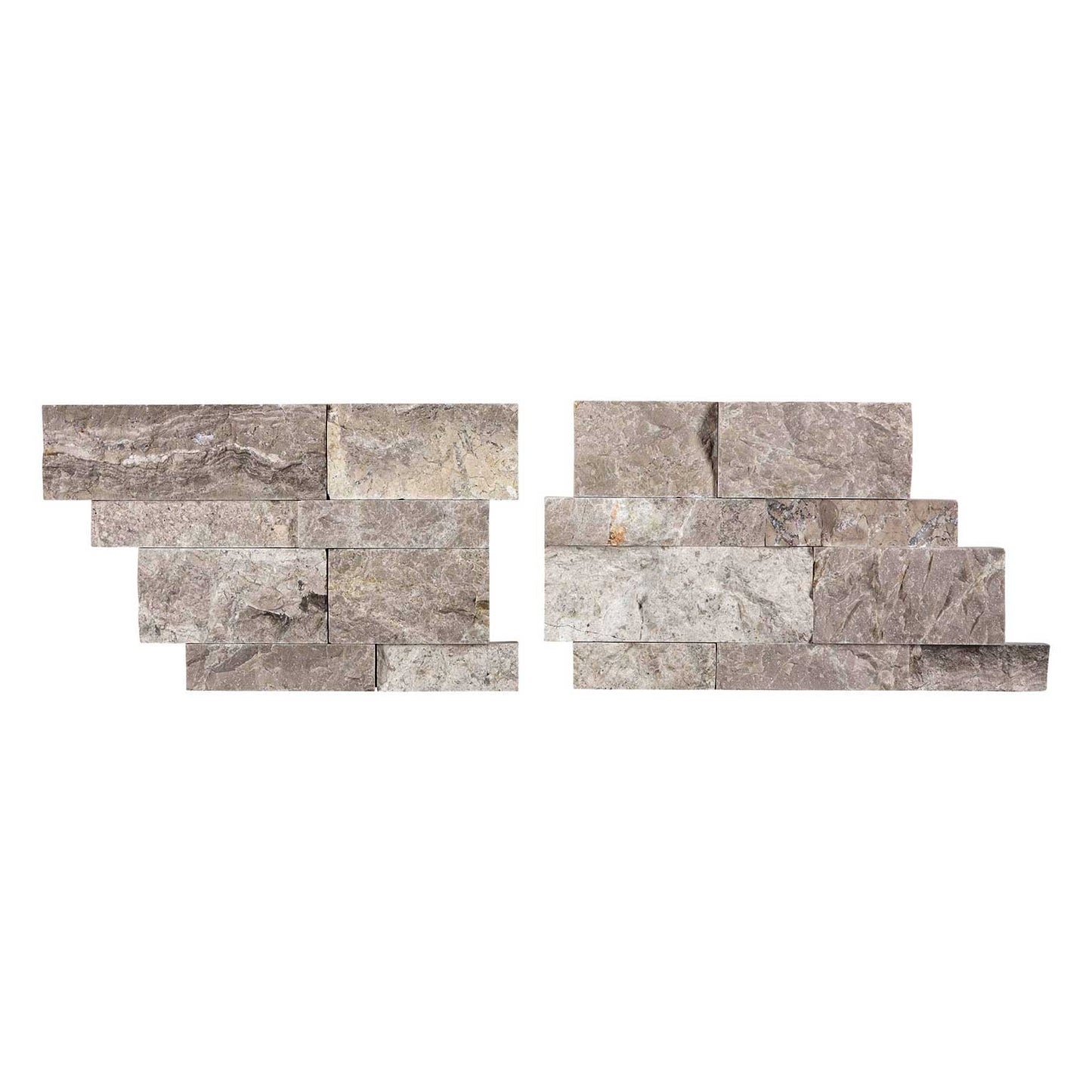 Atlantic Gray Marble Ledger-Panel - CORNER Split-Faced Wall Tile