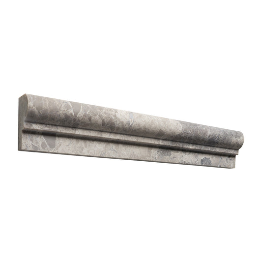 Atlantic Gray Marble 2’’ X 12’’ Single-Step Chair Rail Trim Polished/Honed Single-Step Chair Rail
