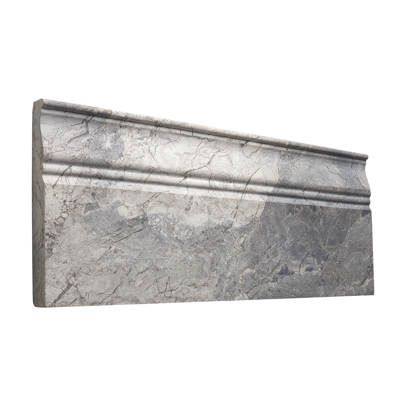 Atlantic Gray Marble 4-3/4’’ X 12’’ X 3/4’’ Baseboard Trim Polished/Honed Baseboard