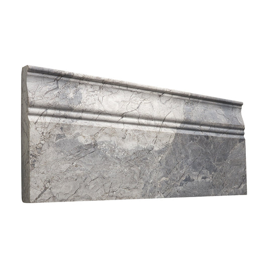 Atlantic Gray Marble 4-3/4’’ X 12’’ X 3/4’’ Baseboard Trim Polished/Honed Baseboard