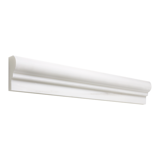 Bianco Dolomite 2’’ X 12’’ Single-Step Chair Rail Trim Polished/Honed Single-Step Chair Rail