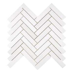 Bianco Dolomite Mosaic - 1x4 Herringbone