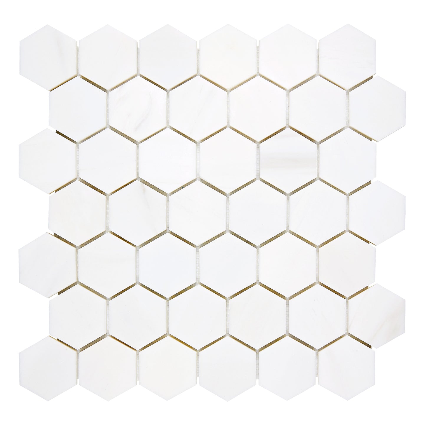 Bianco Dolomite 2’’ X 2’’ Hexagon Mosaic Polished/Honed Backsplash Tile