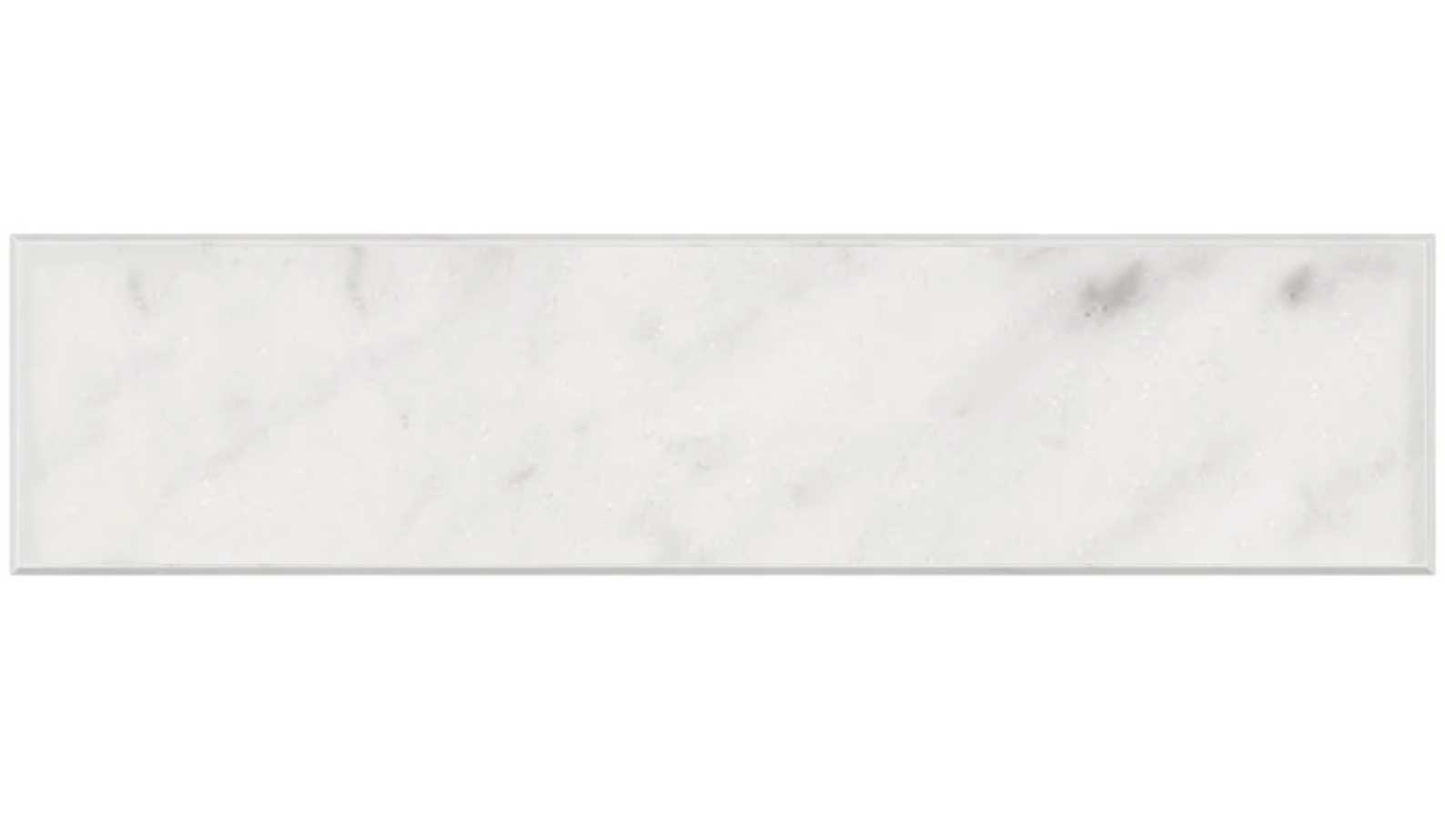 Bianco Carrara White Marble 2’’ X 8’’ Tile Micro-Beveled Wall Tile