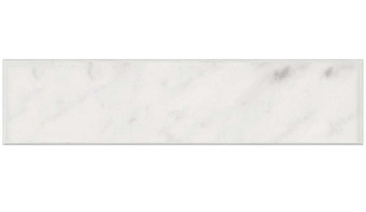 Bianco Carrara White Marble 2’’ X 8’’ Tile Micro-Beveled Wall Tile