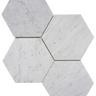 Bianco Carrara White Marble 6 X 6 Hexagon Mosaic Wall Tile