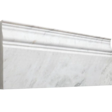 Bianco Carrara White Marble 4-3/4 X 12 Baseboard Trim Baseboard