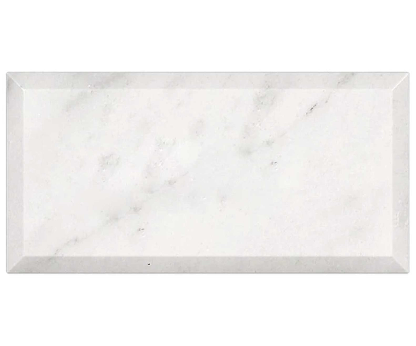 Bianco Carrara White Marble 3" X 6" Tile Deep-Beveled