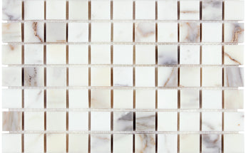 Calacatta Gold Marble 1’’ X 1’’ Mosaic Wall Tile