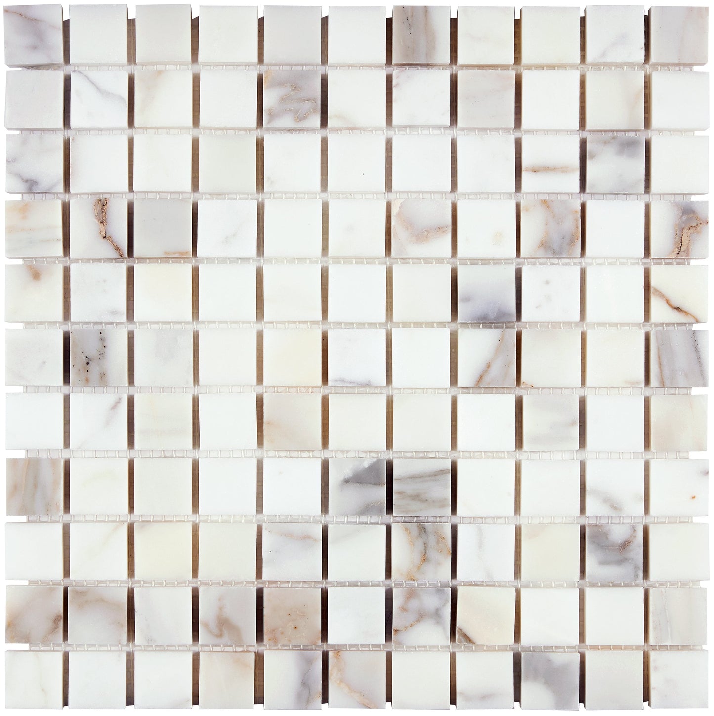 Calacatta Gold Marble 1’’ X 1’’ Mosaic Wall Tile