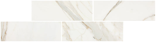 Calacatta Gold Marble 4’’ X 12’’ Tile Micro-Beveled Wall Tile