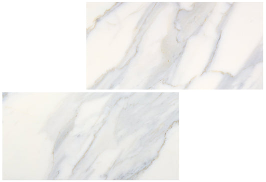 Calacatta Gold Marble 6’’ X 12’’ Tile Micro-Beveled Wall Tile