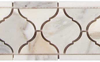 Calacatta Gold Marble 3-7/8’’ X 11-5/8’’ Lantern Border Accent & Trim Tile