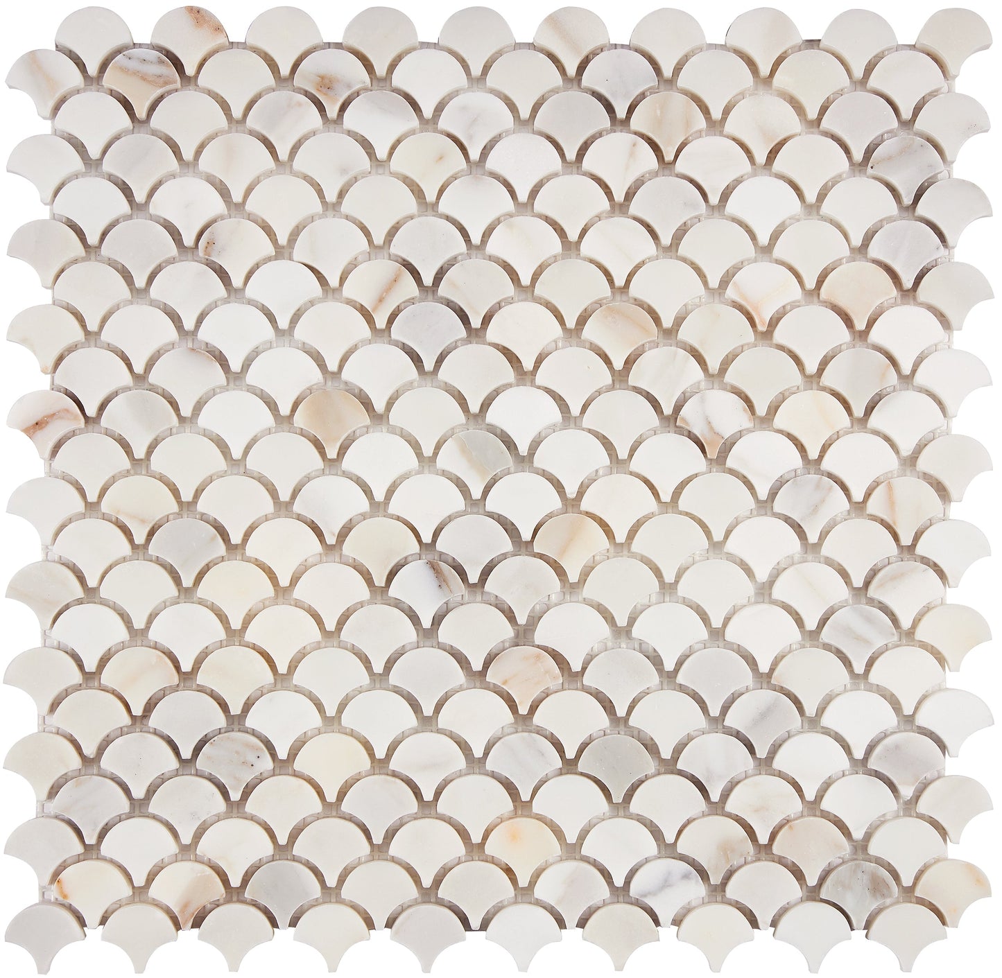 Calacatta Gold Marble FAN (Raindrop) Mosaic Wall Tile