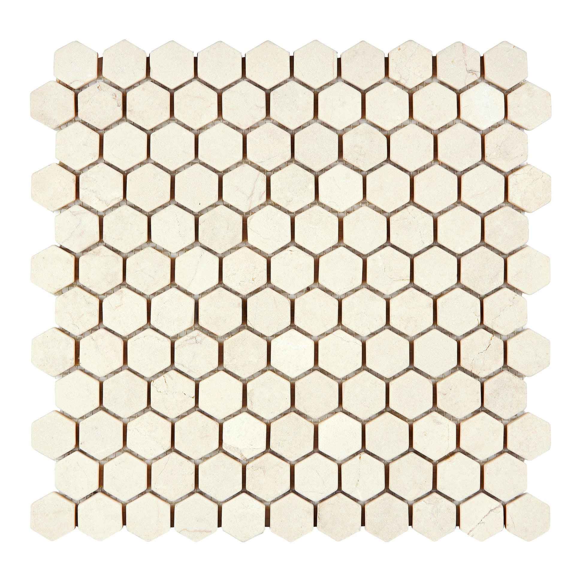 Crema Marfil Marble 1’’ Hexagon Mosaic Backsplash Tile