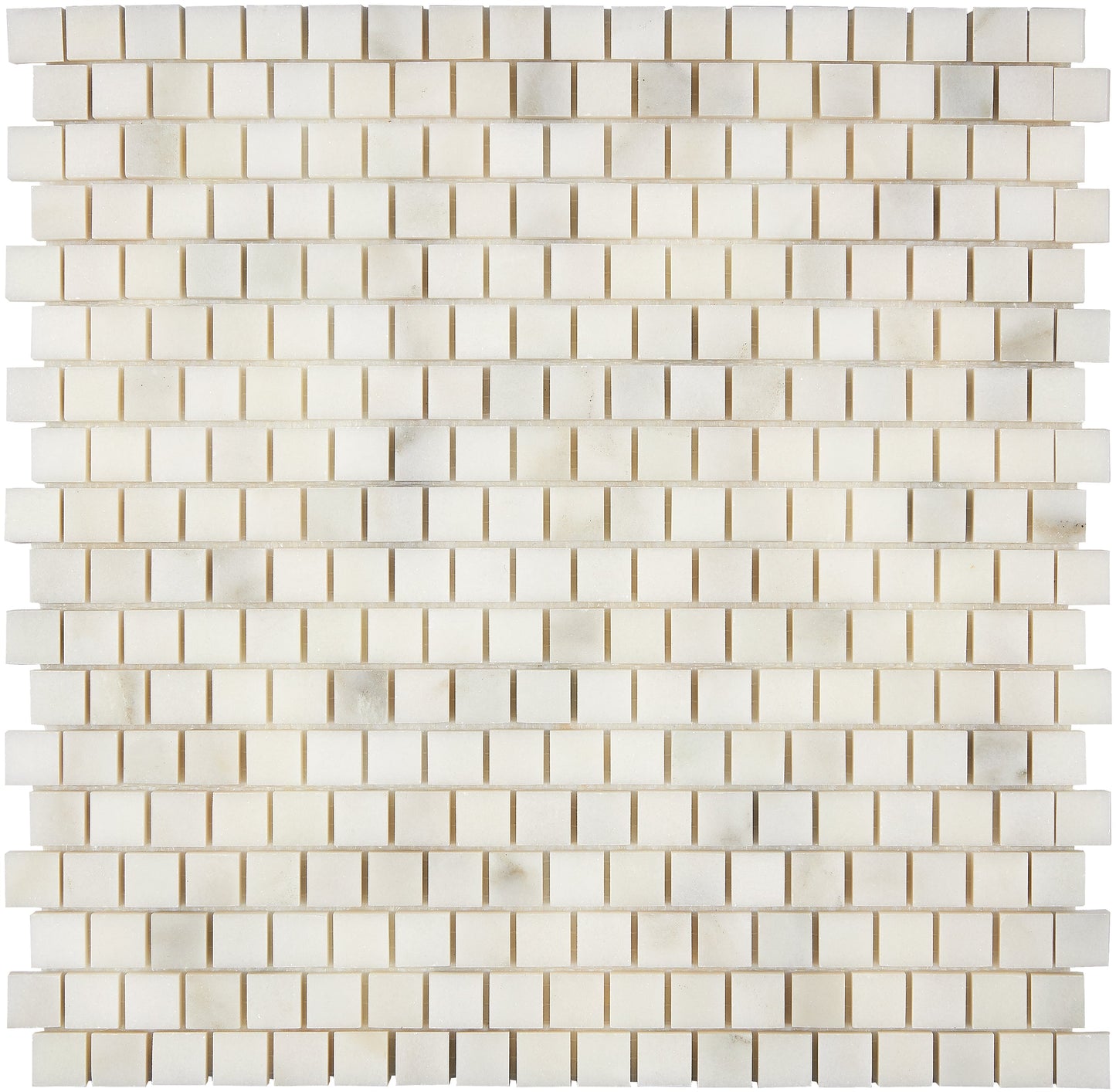 Calacatta Oliva Marble 5/8’’ X 5/8’’ Staggered Mosaic Polished/Honed Backsplash Tile