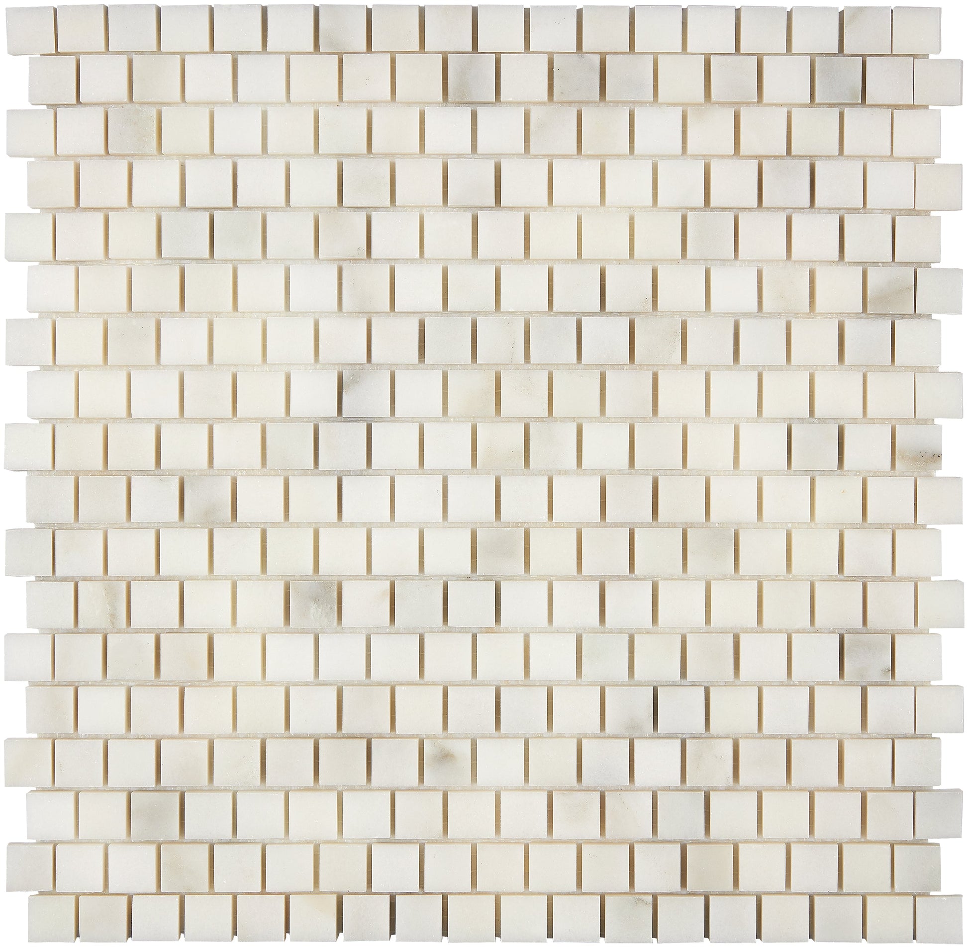 Calacatta Oliva Marble 5/8’’ X 5/8’’ Staggered Mosaic Polished/Honed Backsplash Tile