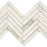 Calacatta Oliva Marble 1’’ X 6’’ Herringbone Mosaic Polished/Honed Backsplash Tile