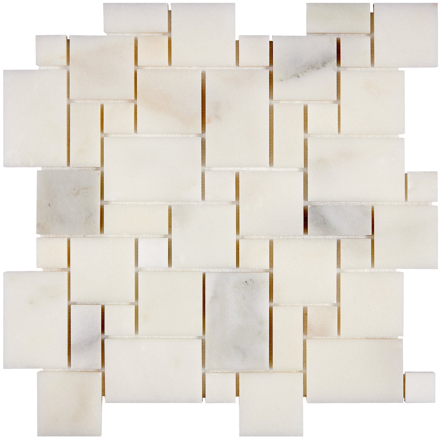 Calacatta Oliva Marble Mini-Versailles Pattern Mosaic Polished/Honed Backsplash Tile