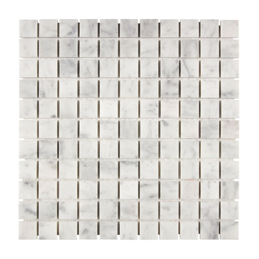 Bianco Carrara White Marble 1’’ X 1’’ Mosaic Wall Tile