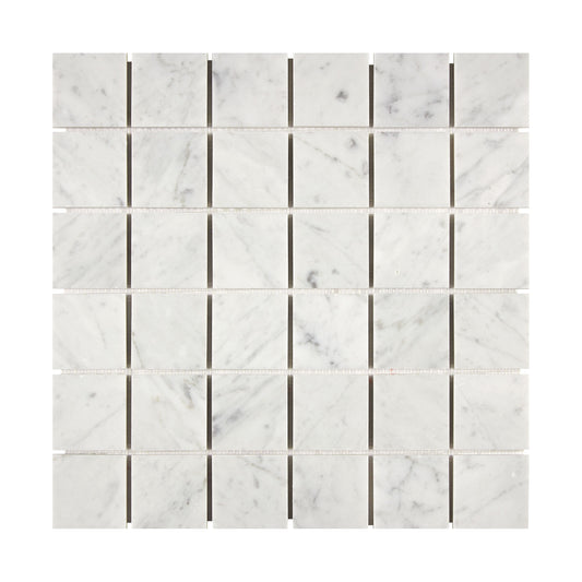 Bianco Carrara White Marble 2’’ X 2’’ Mosaic Wall Tile