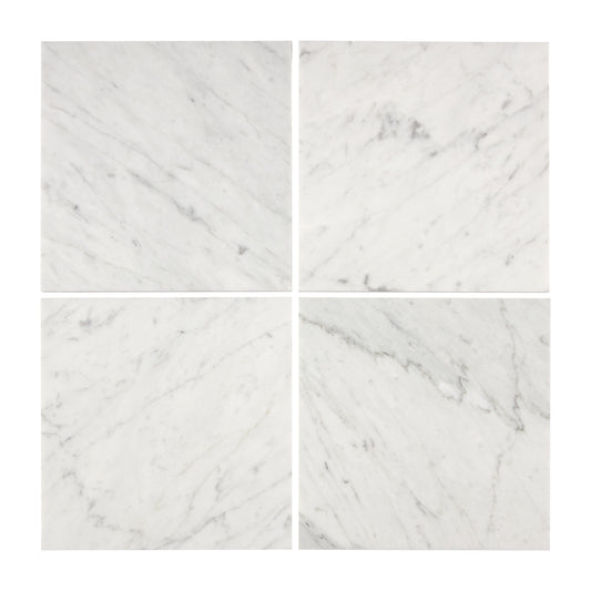 Bianco Carrara White Marble 6’’ X 6’’ Tile Micro-Beveled Wall Tile