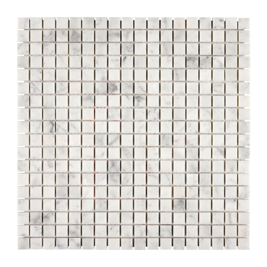 Bianco Carrara White Marble 5/8’’ X 5/8’’ Mosaic Wall Tile