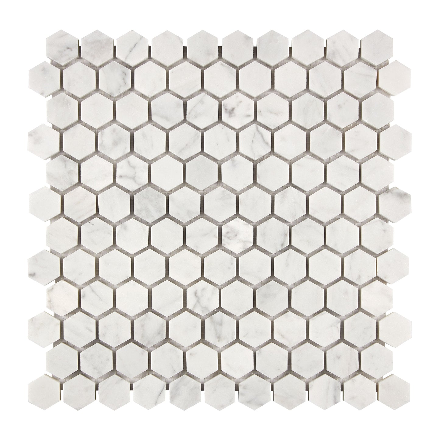 Bianco Carrara White Marble 1’’ X 1’’ Hexagon Mosaic Wall Tile