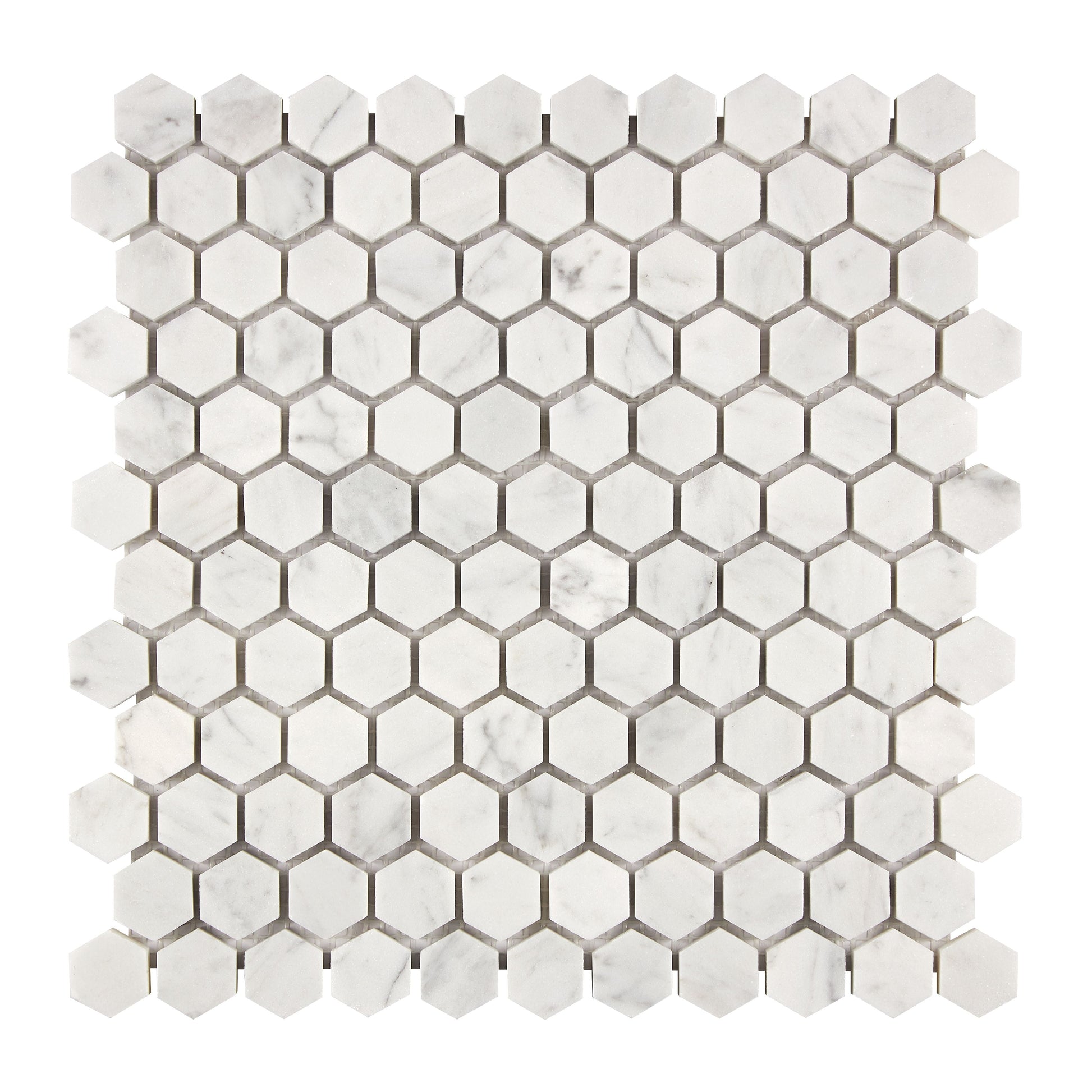 Bianco Carrara White Marble 1’’ X 1’’ Hexagon Mosaic Wall Tile