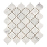 Bianco Carrara White Marble 3 Arabesque Lantern Mosaic Wall Tile