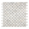 Bianco Carrara White Marble 5/8 X 1-1/4 Brick Mosaic Wall Tile
