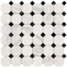 Calacatta Gold Marble Octagon Mosaic (w/ Black) Wall Tile