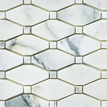 Calacatta Gold Marble Octave Mosaic Wall Tile