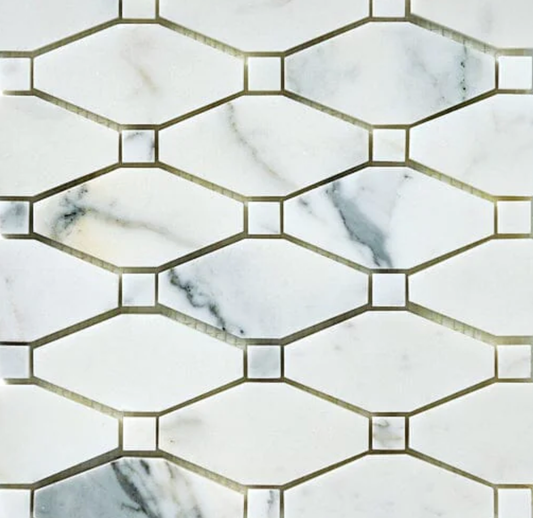 Calacatta Gold Marble Octave Mosaic